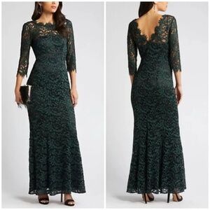 Eliza J Green Lace Maxi Dress